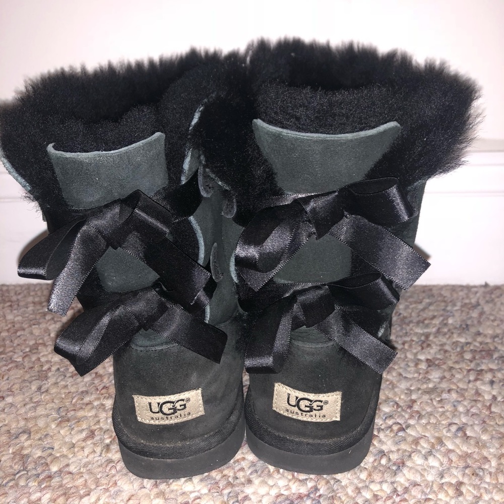 UGG black bow boots